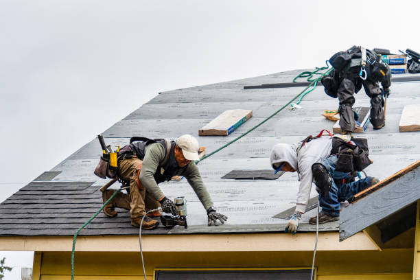 Professional Roofing technician working in Clare, IA